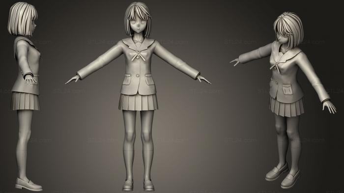 Figurines simple (Megumi Kato, STKPR_0869) 3D models for cnc
